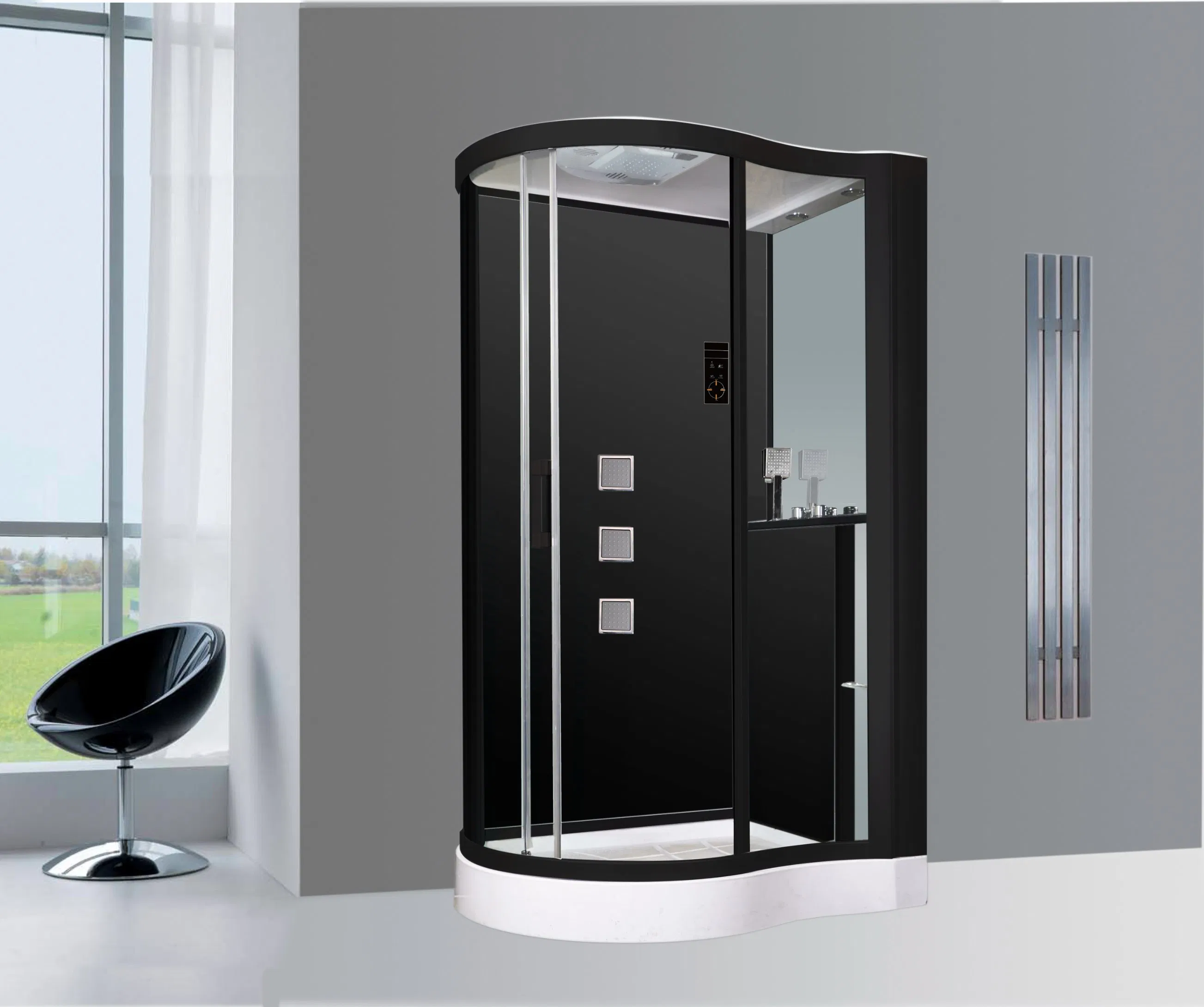Irregular Low Shower Tray Computer Sliding Glass House Steam Room