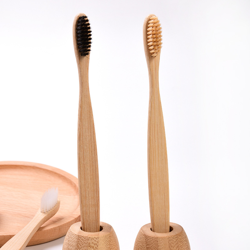 Green Biodegradable Bamboo Toothbrushes BPA Free Soft Bristles Toothbrushes