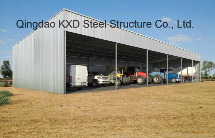 Prefabricated Steel Structure Metal Car Garage Kits Factory Building Warehouse (KXD-SSW143)