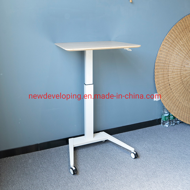 Natural Bamboo Top Lifting PC Desk Table, Computer Stand