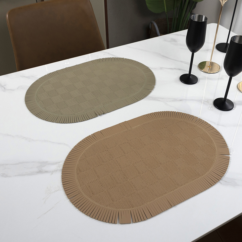 Leather Waterproof Non-Slip Insulation Table Mats Placemats Factory Price Kitchen Dining