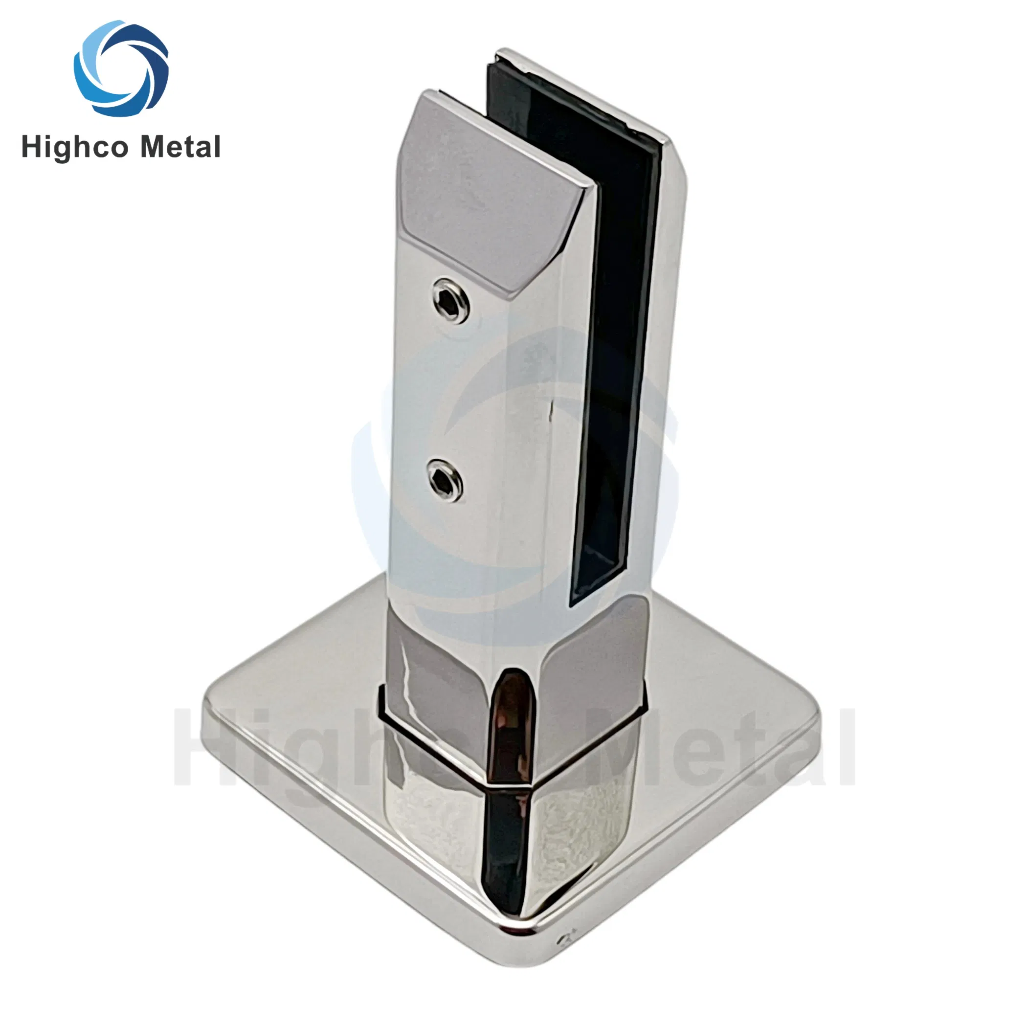 High Quality Matt Black Square Base Glass Fencing Spigots