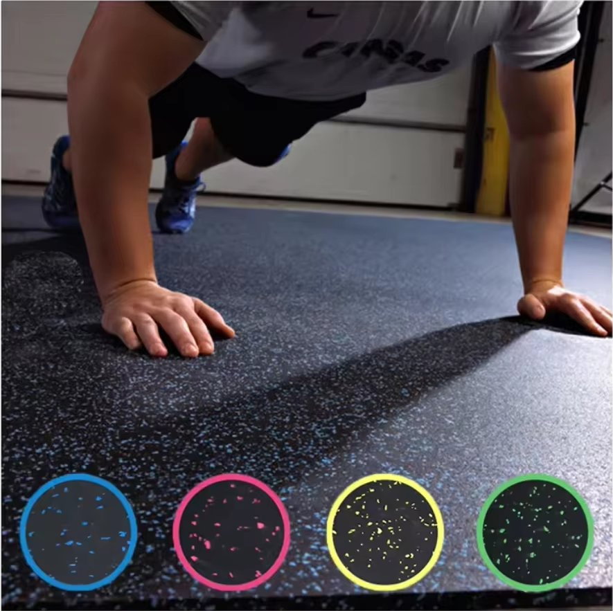 Durable High Impact Commercial Gym Flooring Rubber Roll 8mm Rubber Gym Floor