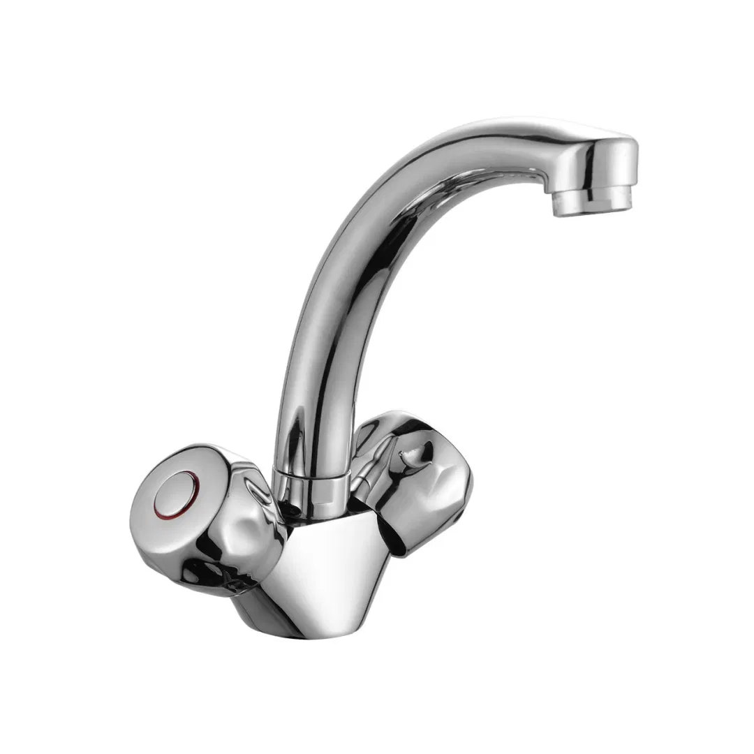New Zinc Dual Handle Faucet Bathroom Hot and Cold 2 Handles Faucet