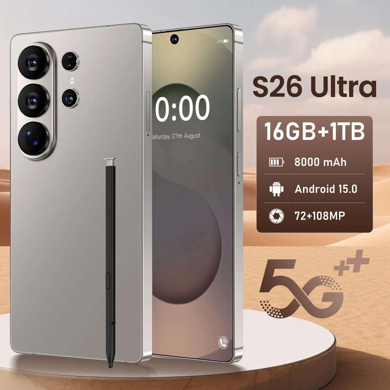 Смартфон S26 Ultra Android 15, 5G, 12/128GB