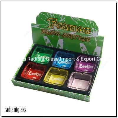 Colorful Glass Smoking Ashtray Shisha Hookah Rolling Paper Smoking Accessories