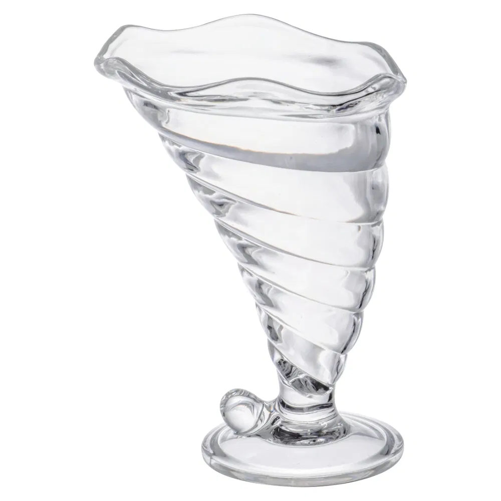 Прозрачный высокий стакан для мороженого и напитков, 370 мл