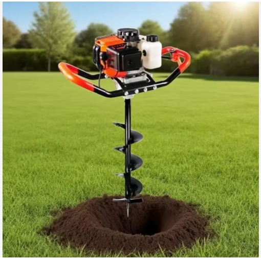 2-Stroke DIY Industrial Petrol Powered Heavy Duty Metal Earth Auger Machine 15cm Chuck Size 62cc