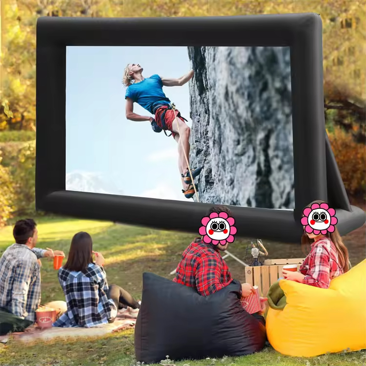 48ft Airtight Inflatable Movie Screen Giant Inflatable Screen For Outdoor PVC Movie Screen For Family