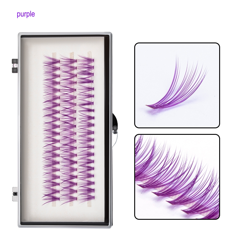 DIY Fun False Eyelashes Personalized Colored Cluster Lashes Extension Decoration