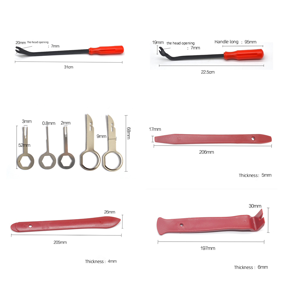 Набор инструментов для снятия обшивки и панелей автомобиля