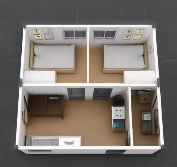Ready Made High Quality Two Story Duplex 40FT Flat Pack Modular Portable House Prefabricated Tiny Container House for Coffee Shop Office