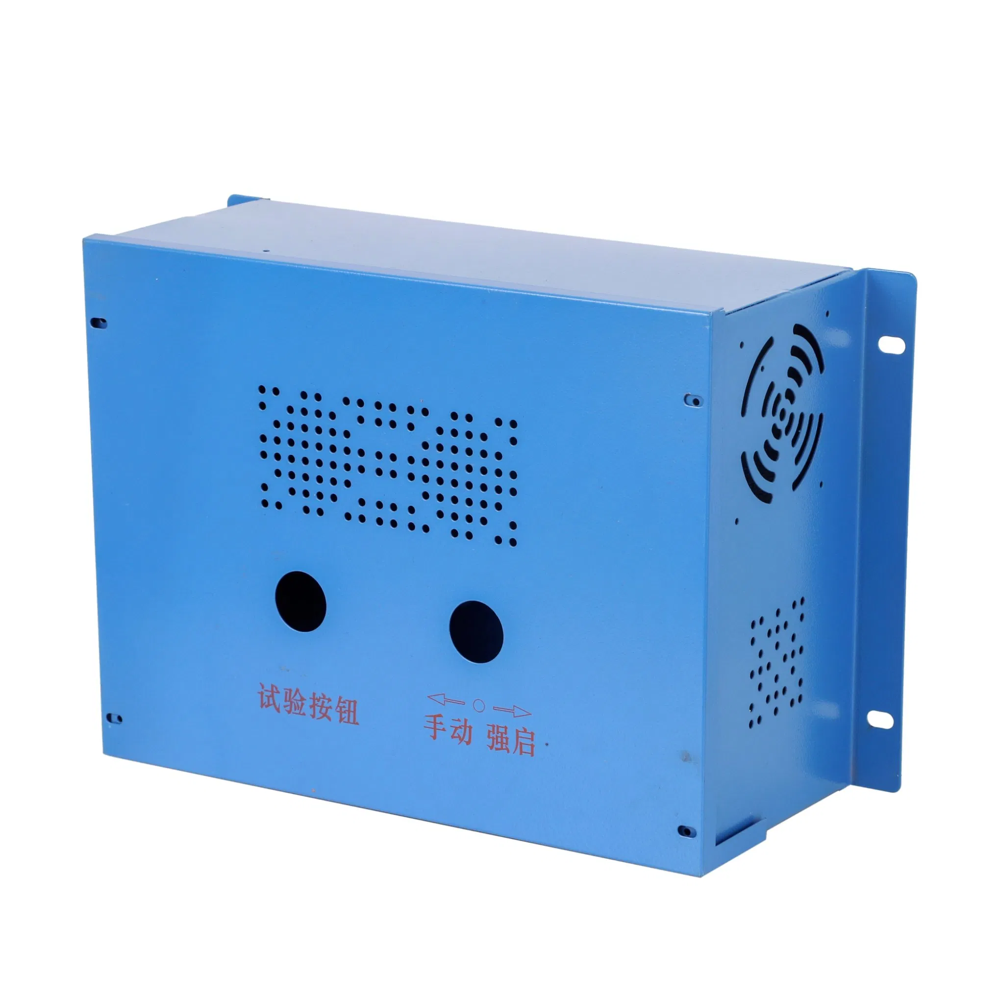 Durable Blue Powder-Coated Electrical Enclosure for Enhanced Device Protection