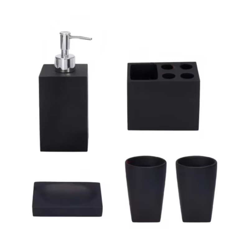 Promotional Existing Goods Modern Marble Decoration Resin Kits Bathroom Sets