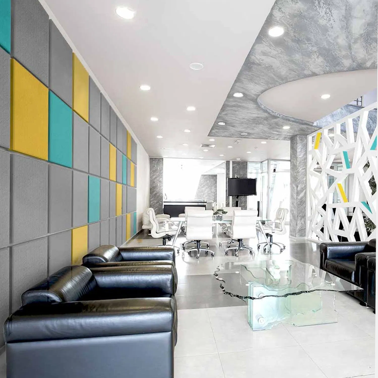 Pet Fiber Felt Sound Absorbing Wall and Ceiling Decorative 3D Polyester Acoustic Panels