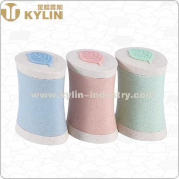 Creative Slim Triangle Toothpick Dispenser with Leaf on Lid KTV Restaurant Hotel