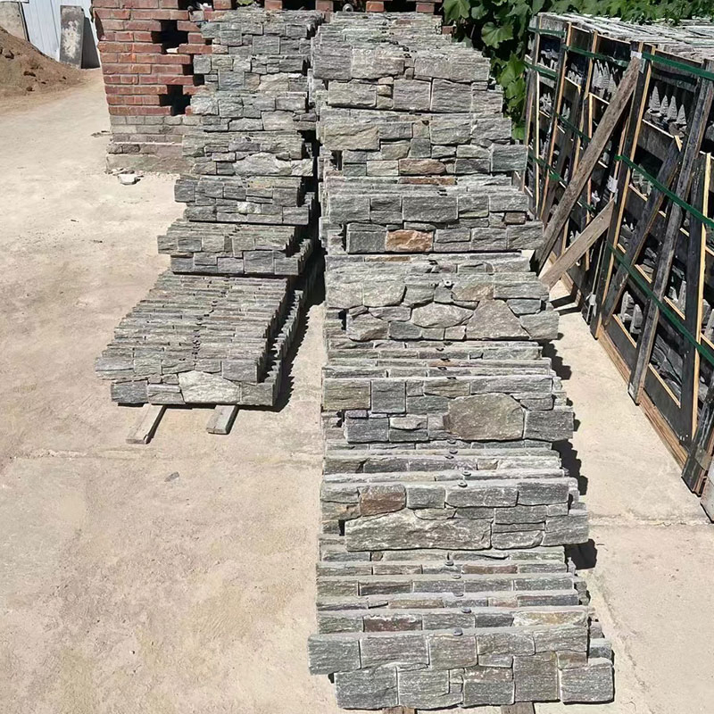 Rusty Quartz Nature Culture Stone for Home Decoration Stacked Slate Z Shape Wall Cladding for Wall Panel