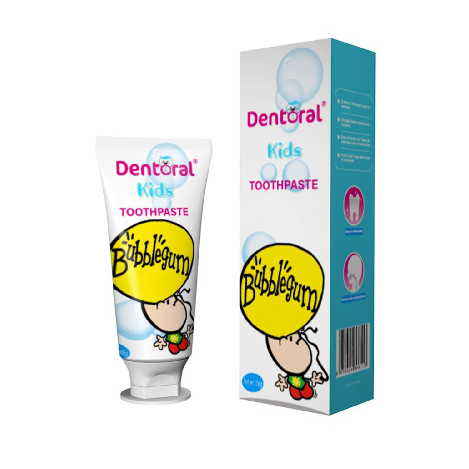 Dentoral Protect Teeth Bubble Gum Flavor 50g Kids Toothpaste