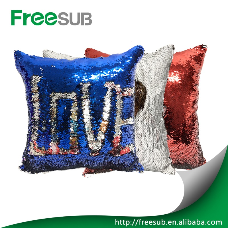 2018 Newest Sequins Bright Sublimation Pillow Case, Home Use Magic Sublimation Pillow