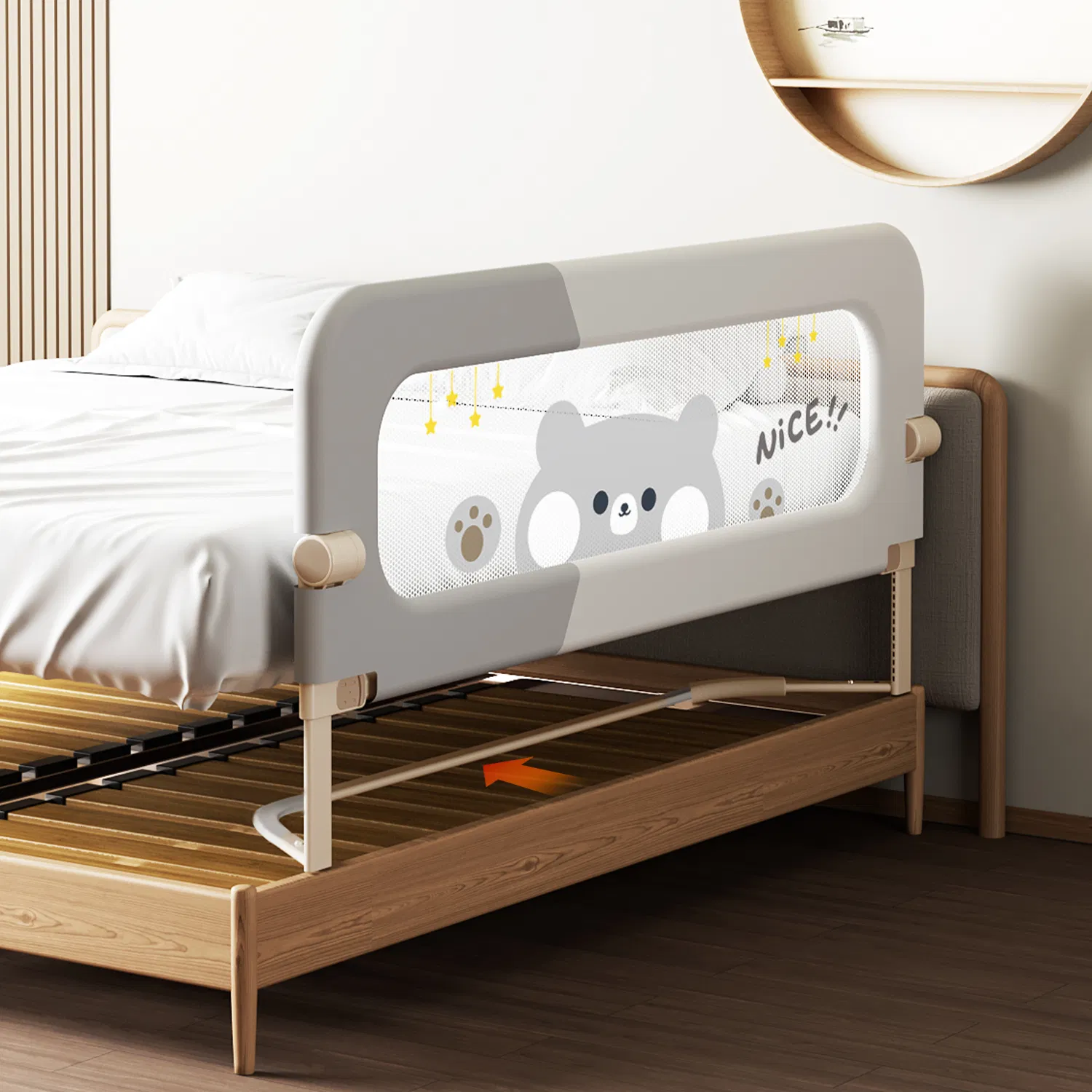 Portable Baby Bed Guard with Flexible Design for Sleep Safety