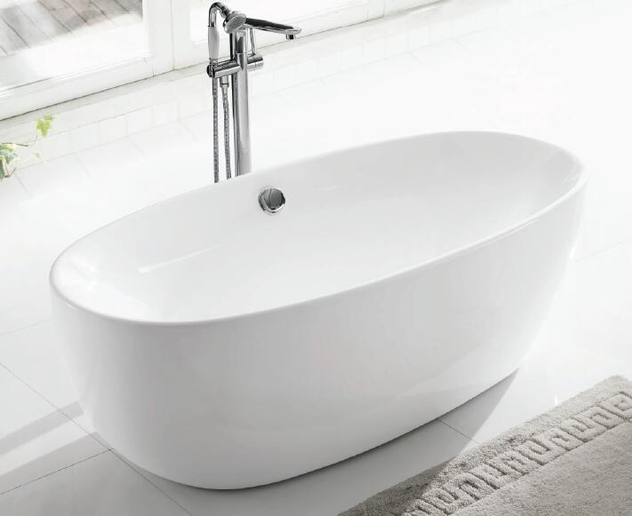 Акриловая отдельностоящая ванна круглая с тонким бортом