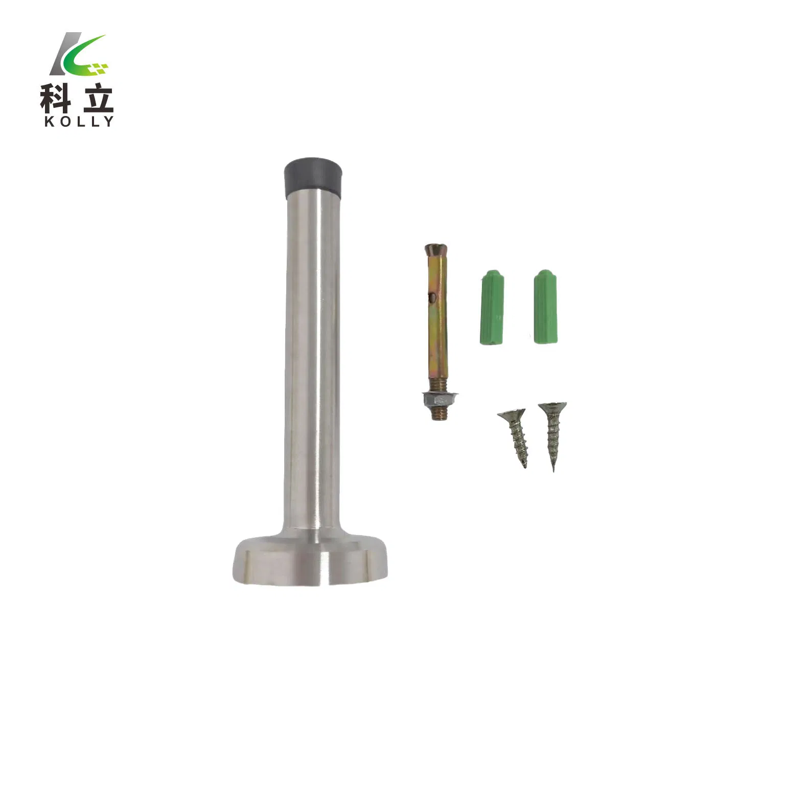Heavy-Duty Stainless Steel Door Stopper with Safety Rubber Design