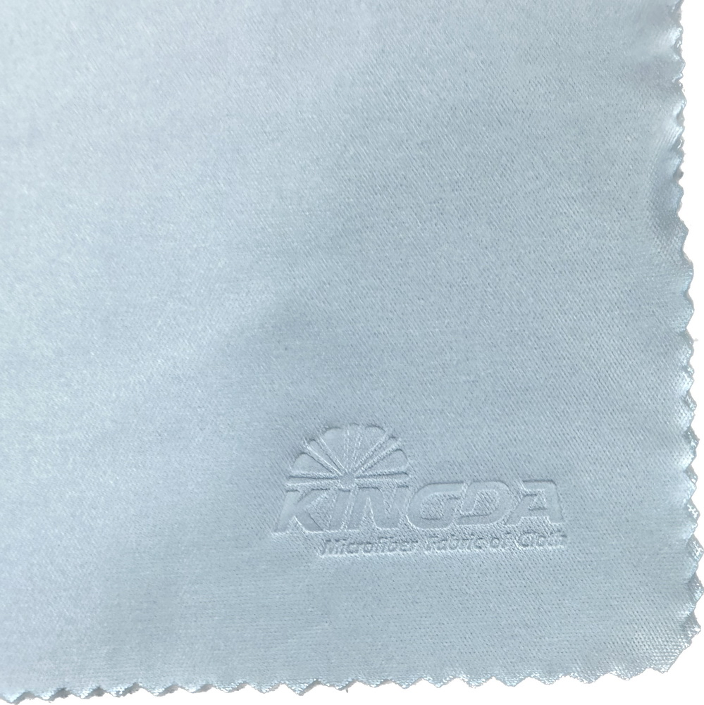Custom Embossing Zigzag Microfiber Suede Lens Cleaning Cloth with Logo Embossed Eyeglass Glasses Cleaning Cloths