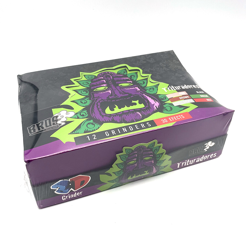 Bros Plastic Grinder for Smoking Rolling Paper 12PCS/Box