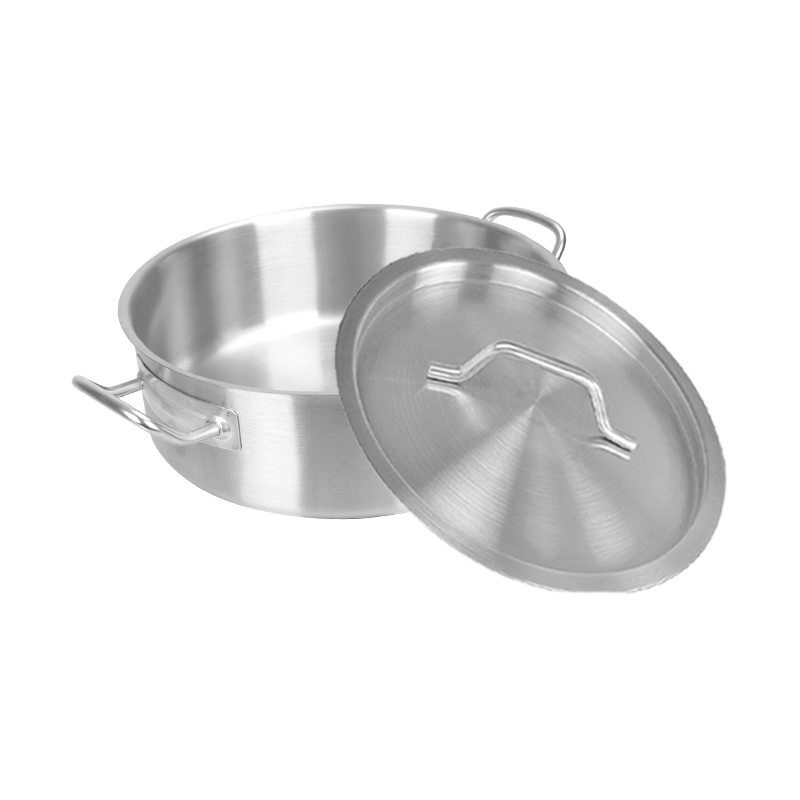 Кастрюля из нержавеющей стали с широким дном