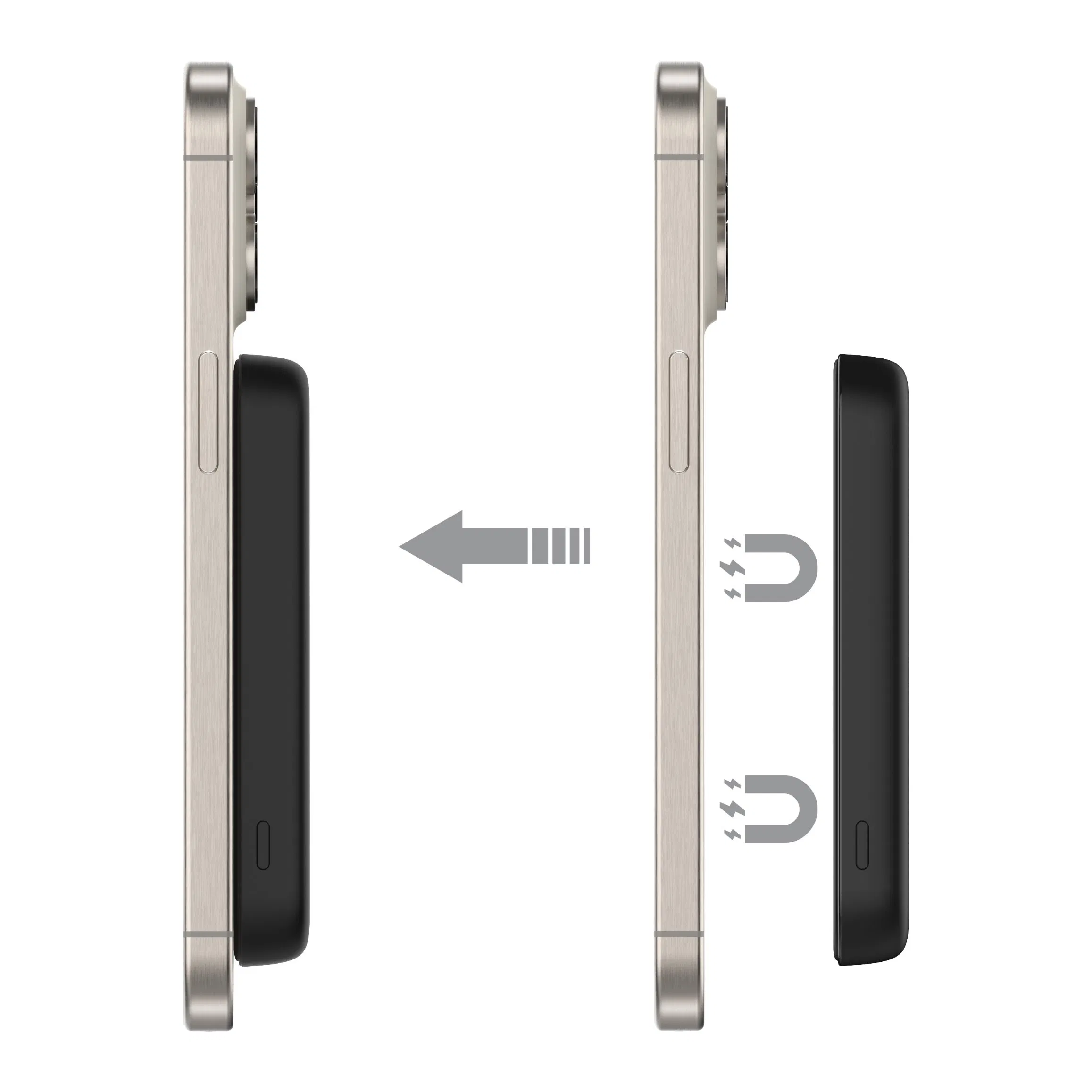 Магнитный Power Bank 5000 мАч с беспроводной зарядкой