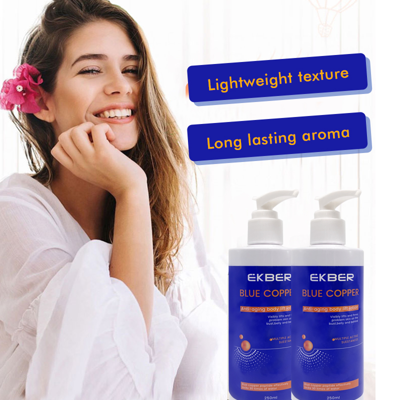 Customize Logo Body Moisturizer Brightening Moisturizing Blue Copper Peptide Firming Perfume Body Lotion