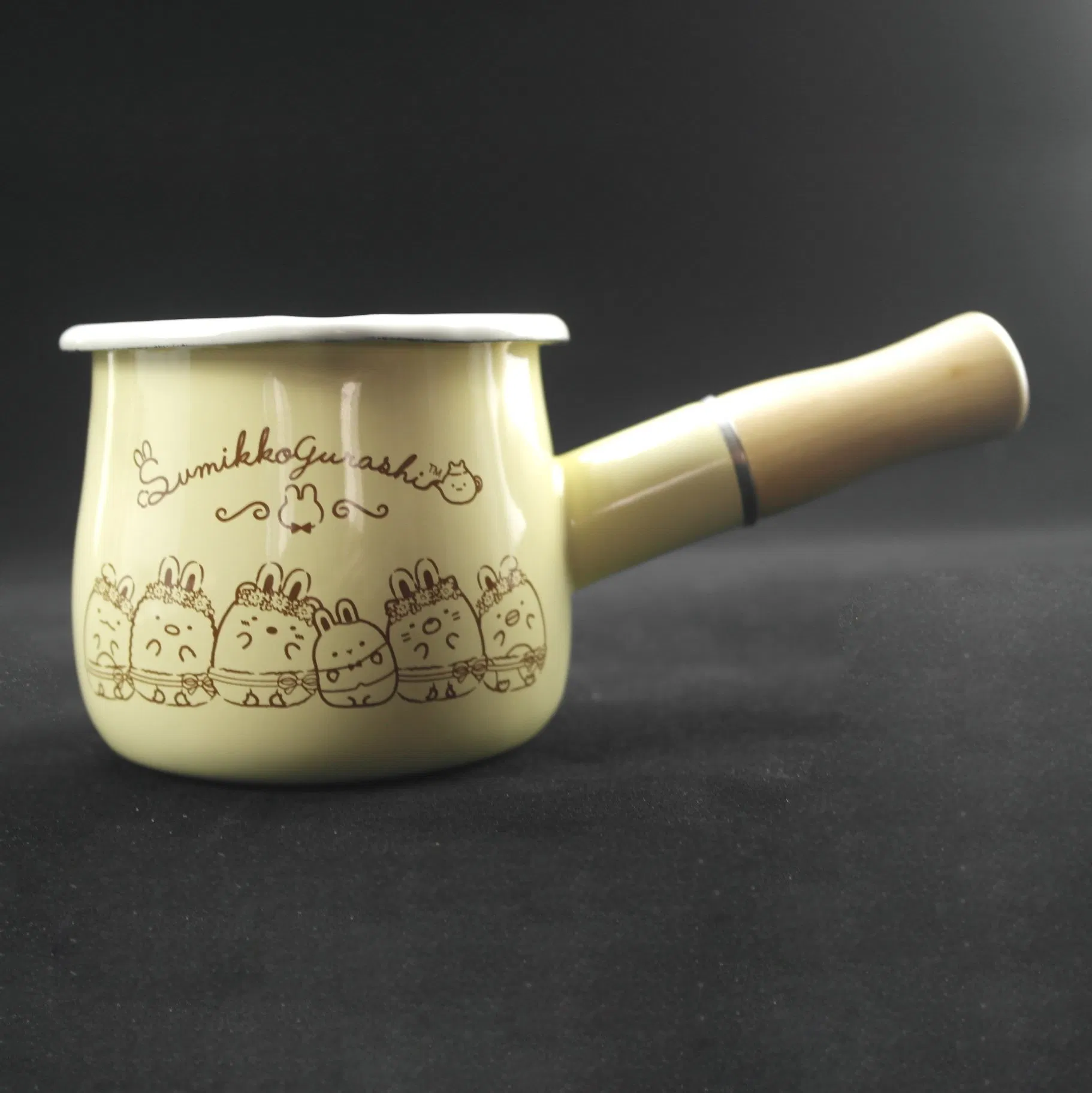 Japanese Mini Snow Pan Induction Carbon Steel Cookware 10cm Enamel Milk Pot Mini Cooking Pans