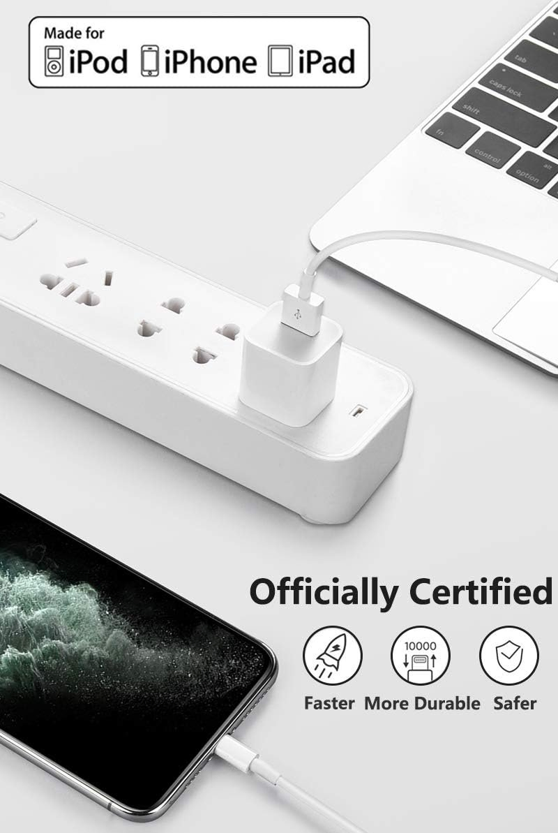 Кабель USB-C to MFi 20W для быстрой зарядки iPhone
