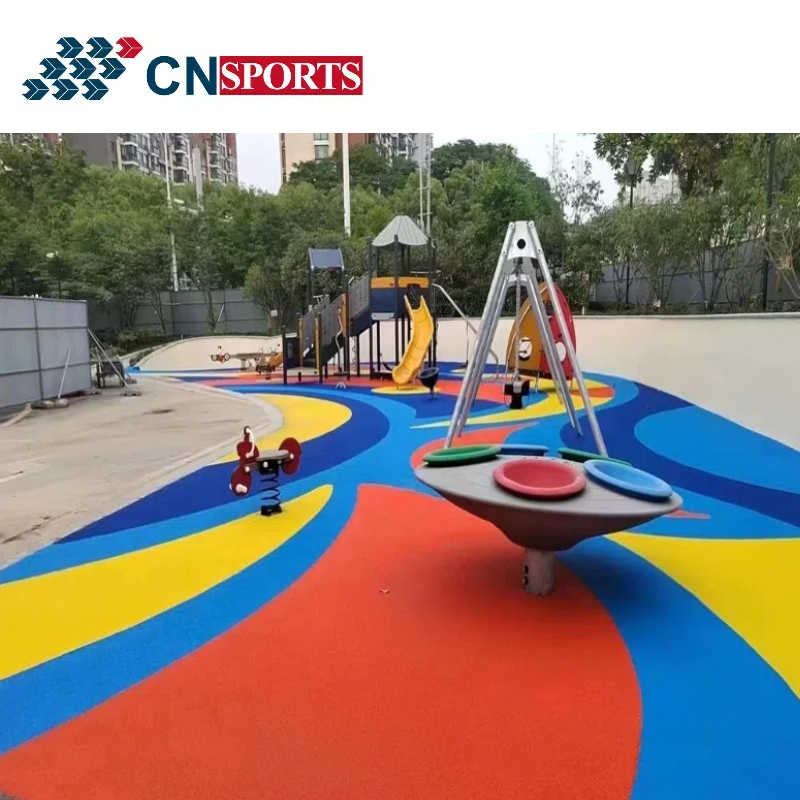 EPDM Granules Soft Surface Floor Tiles/Rubber Flooring for Outdoor Sports Court