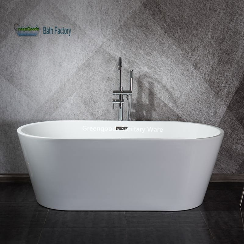 CE Certificate Greengoods Hot Tub Thailand Used Inflatable Resin Oval Acrylic Freestanding Bathtub