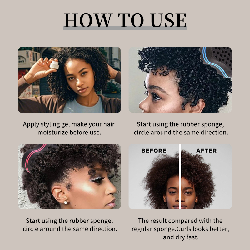Curl Sponge New Magic Durable Two-Sides Other Hair Styling Tools Black Men Sponges for Hair