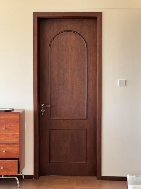 Square North American Black Walnut Veneer Solid Wood Trendy Interior Wood Door