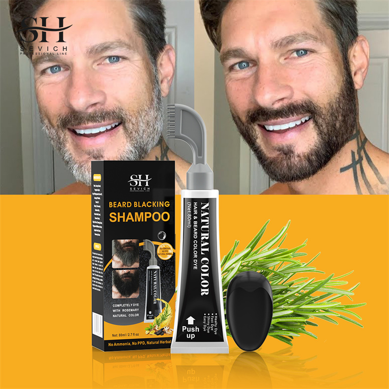 Easy Use Beard Color Men Hair Dye Color Semi-Permanent Beard Dye