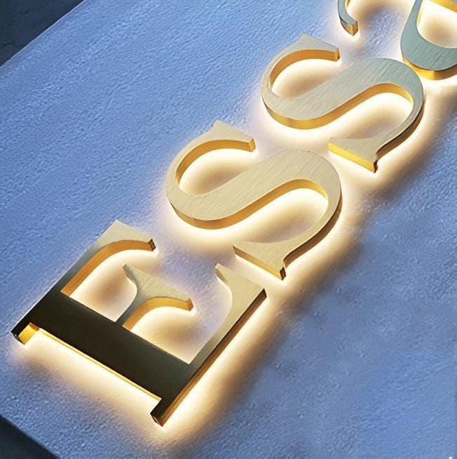Acrylic Light up Logo Custom 3D Wall Logo Letters Backlit Business Signage