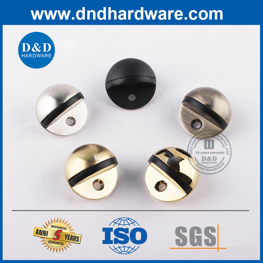 New Style Zinc Alloy Floor Satin Brass Commercial Door Stop