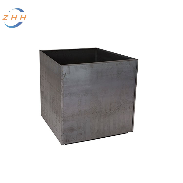 Квадратный уличный кашпо из стали Corten