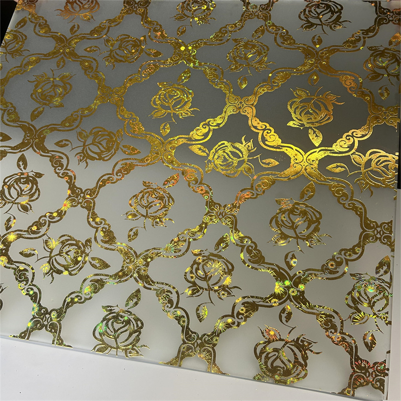 Decorative Glass 3.5mm 4mm 4.5mm 5mm Golden Acid Etched Ice Flower Glass Sheet