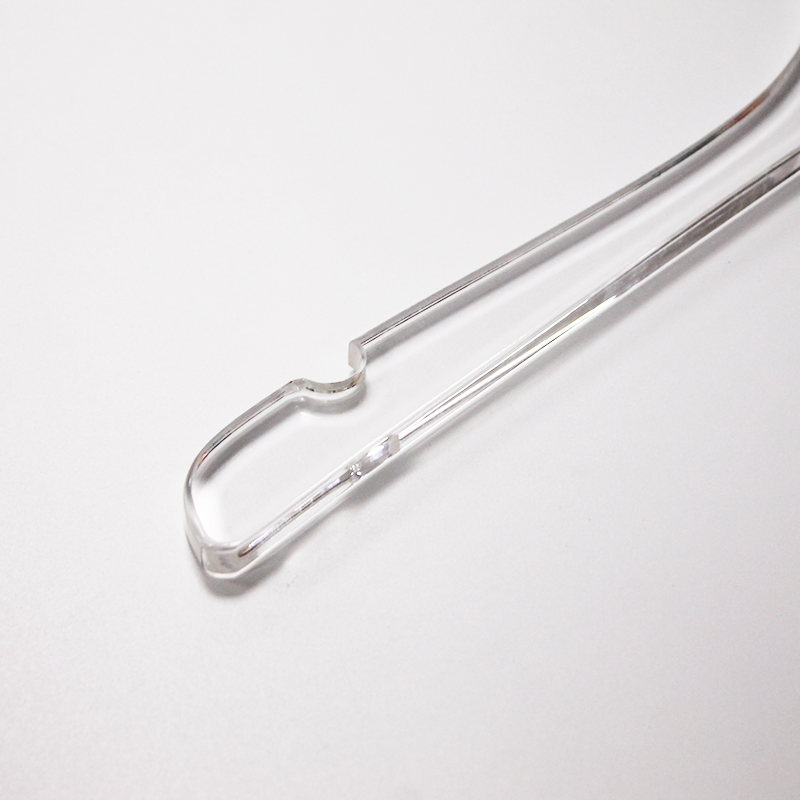 High-Grade Hotel Garment Clear Acrylic Clothes Hangers with Gold Hook