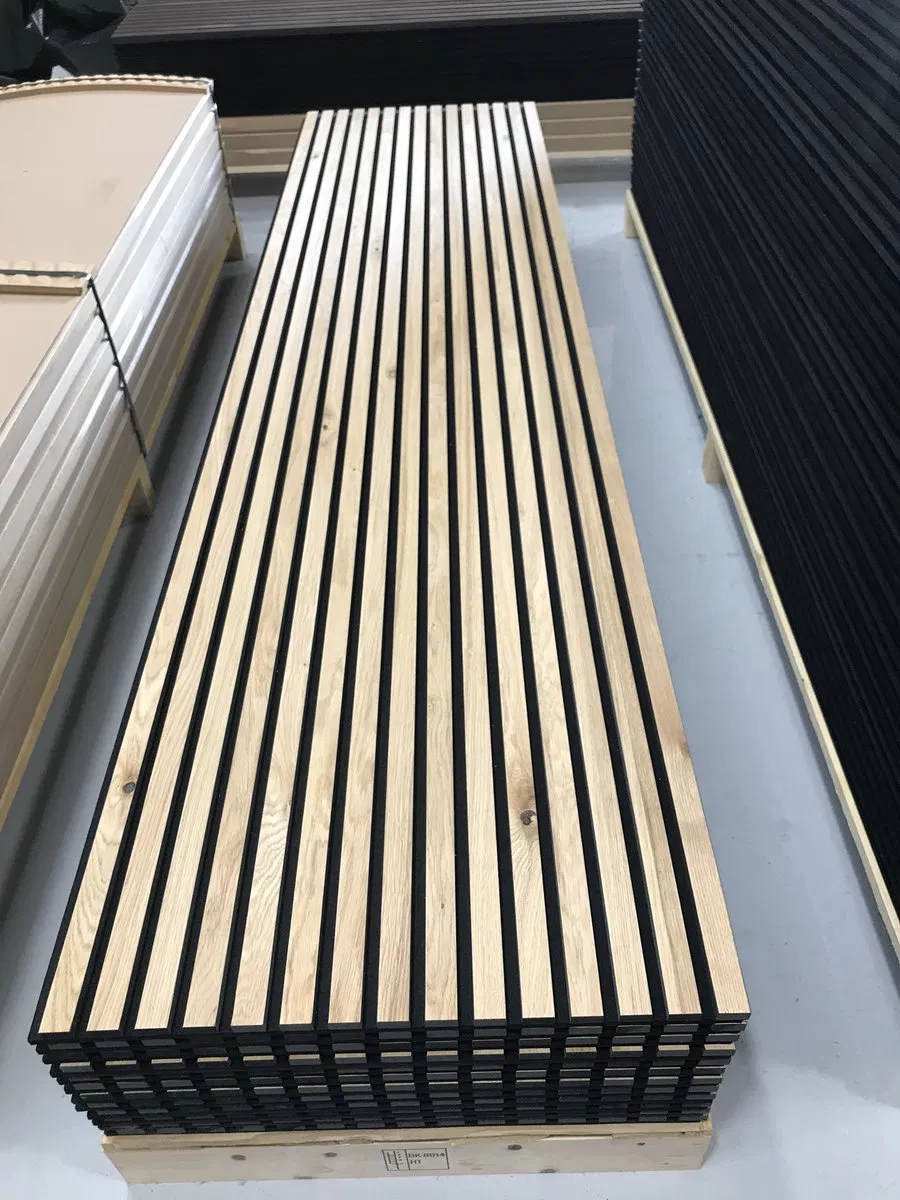 Wall and Ceiling Sound Absorbing Decor Wood Strip Acoustic Panels for Home Building Acoustic Panels