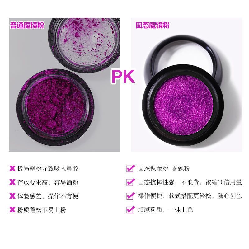 Nail Powder Magic Mirror Glitter Pigment Laser Powder for Nail Art Beauty Holographic Powder Nail Art Decpratipn Nail Solid Powder