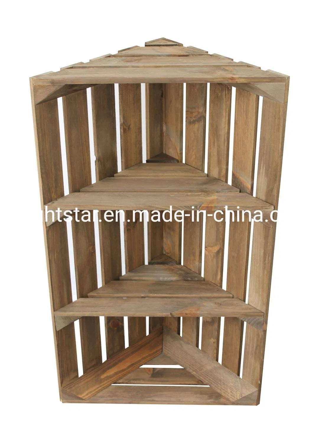 Wooden Crate Corner Unit Apple Vintage Style Bathroom Shelf Decor for Home