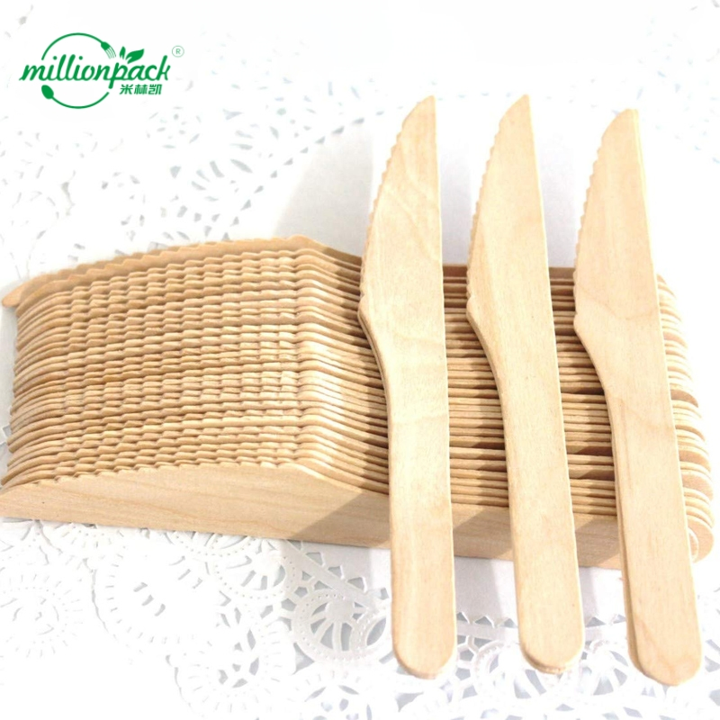 Organic Food Grade Wood Knife with FDA Approval for Restauran Food Service