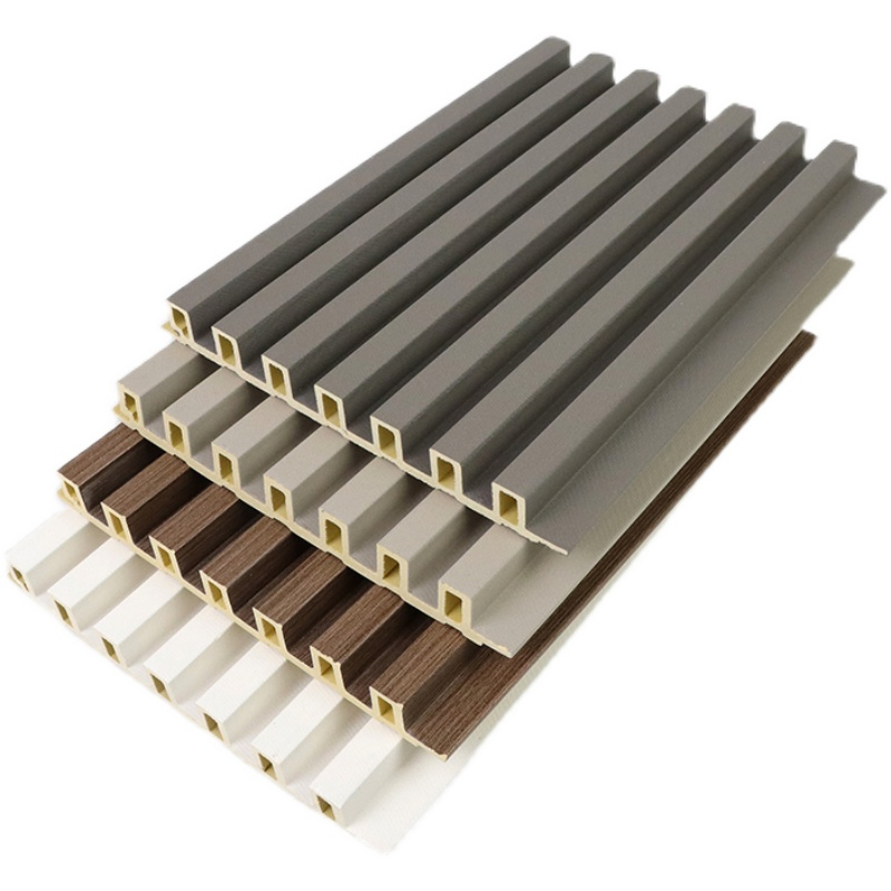 Building Decoration Material Customization Hotel Background Decorate Bamboo Wooden Waterproof 3D Great Slat WPC PVC Composite Ceiling Cladding Fluted Wall Panel