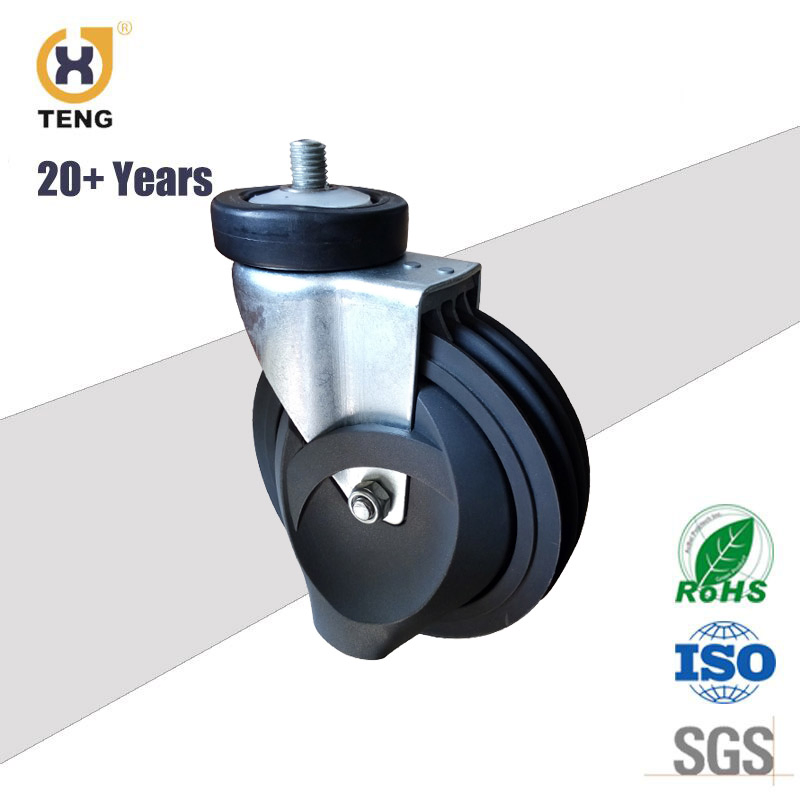 Factory Flat Stem Swivel Shopping Cart Caster Four Dish Elevator Trolley Wheel 5 Inch Castor