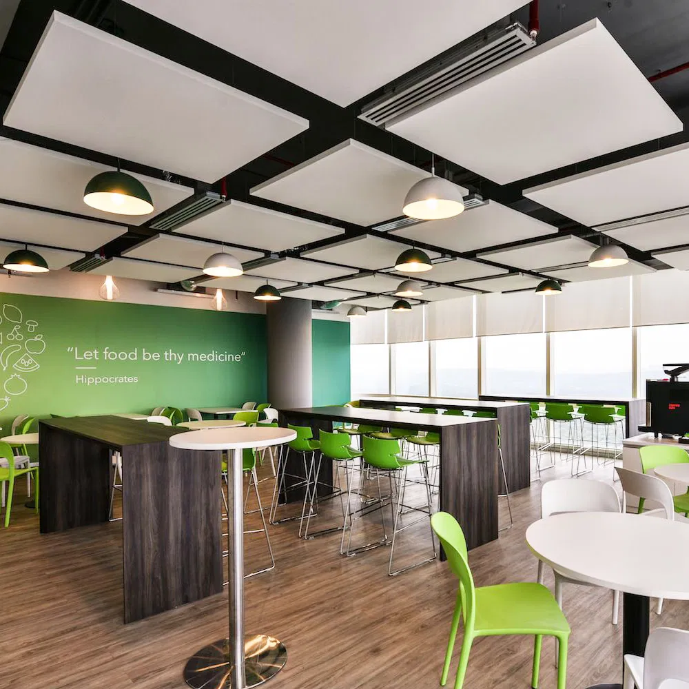 Customized Fiber Glass Acoustic Panel Wall Ceiling Sound Absorption Interior Decoration